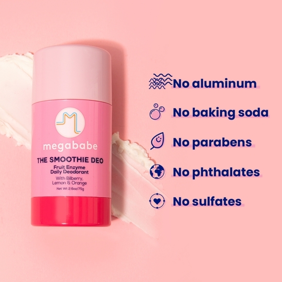 Megababe The Smoothie Deo Daily Fruit Enzyme Deodorant 2.6 Oz 72 Hour - Picture 10 of 10
